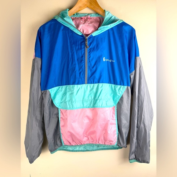 cotopaxi Jackets & Blazers - Cotopaxi Teca Half Zip Hooded Windbreaker Anorak Jacket Women Small Kangaroo FLW